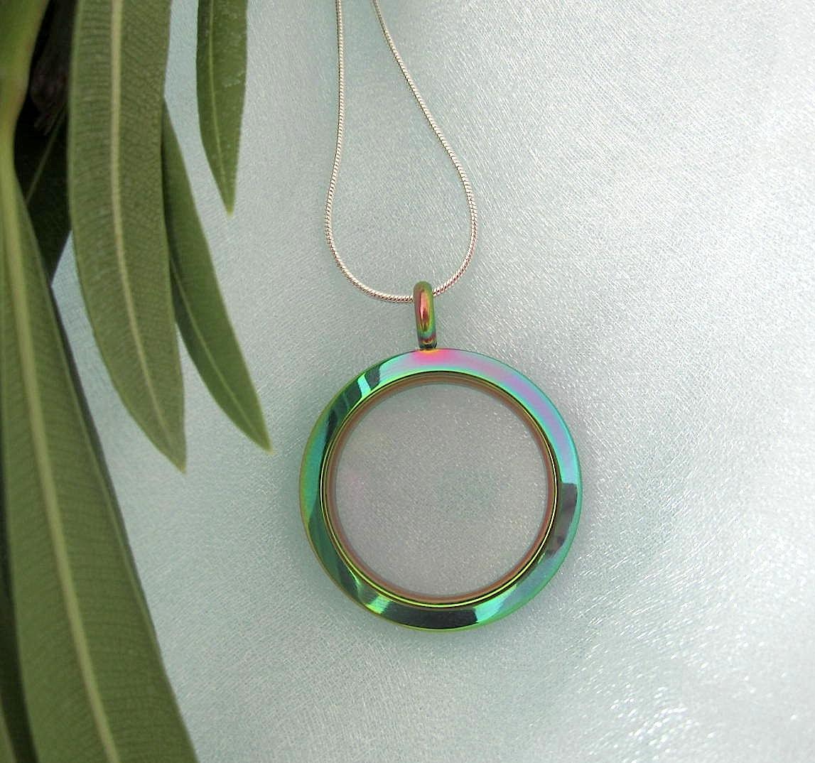 True Colors  - Anodized Glass Circle Pendant