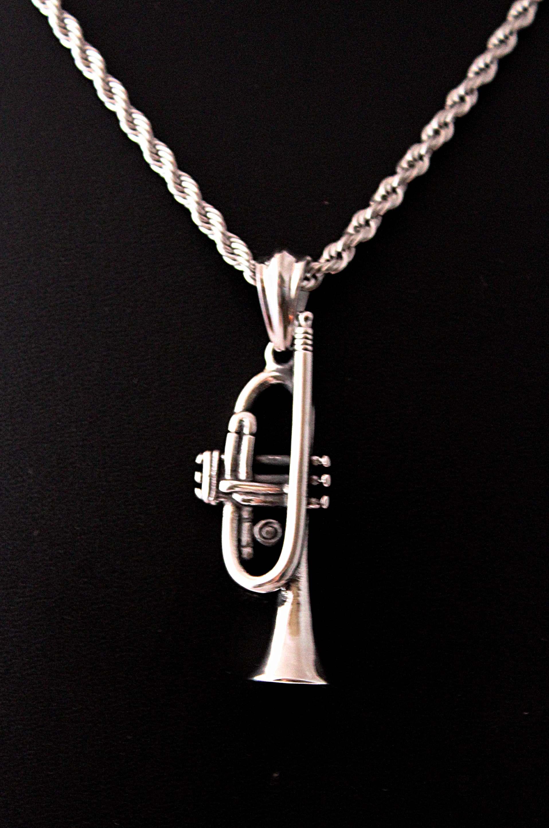 Trumpet Pendant - Stainless Steel