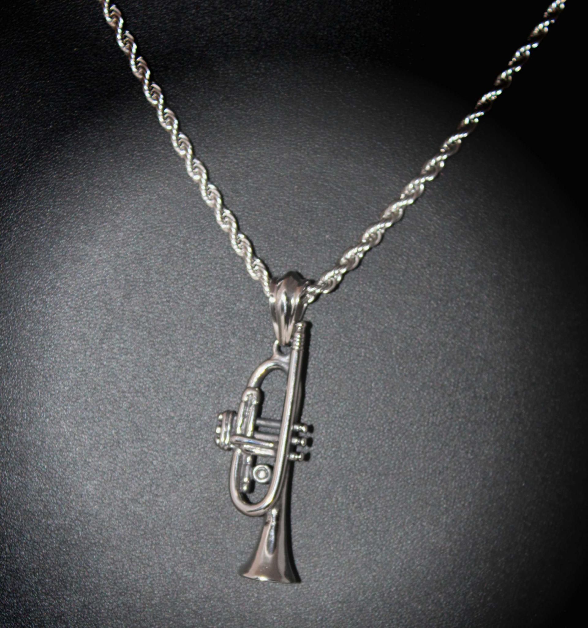 Trumpet Pendant - Stainless Steel