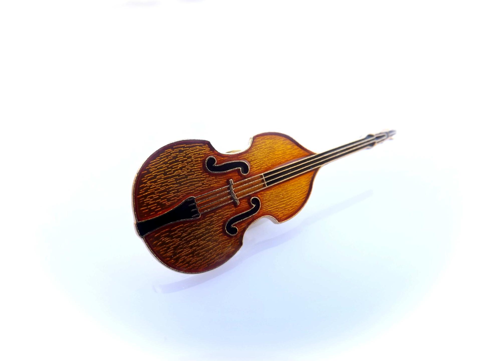 Upright Double Bass Pin Badge