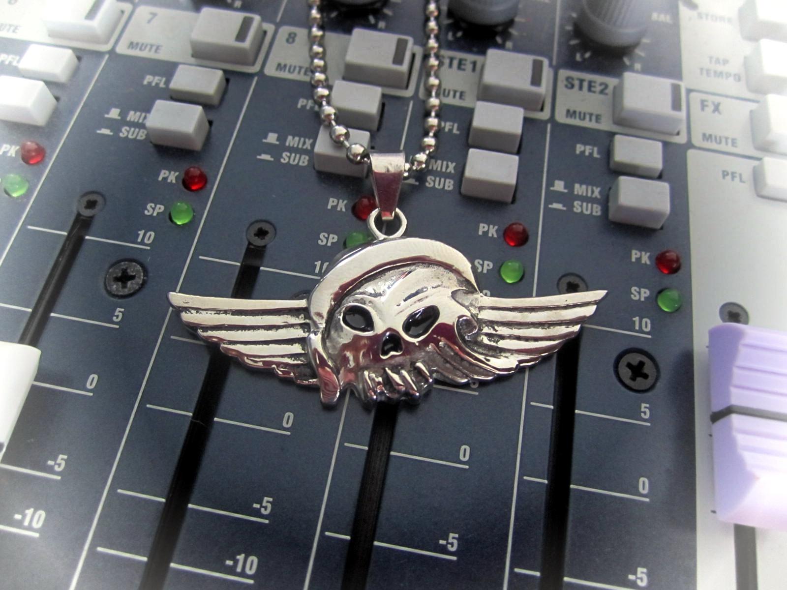 Wing Vampire Skull Charm Biker Pendant