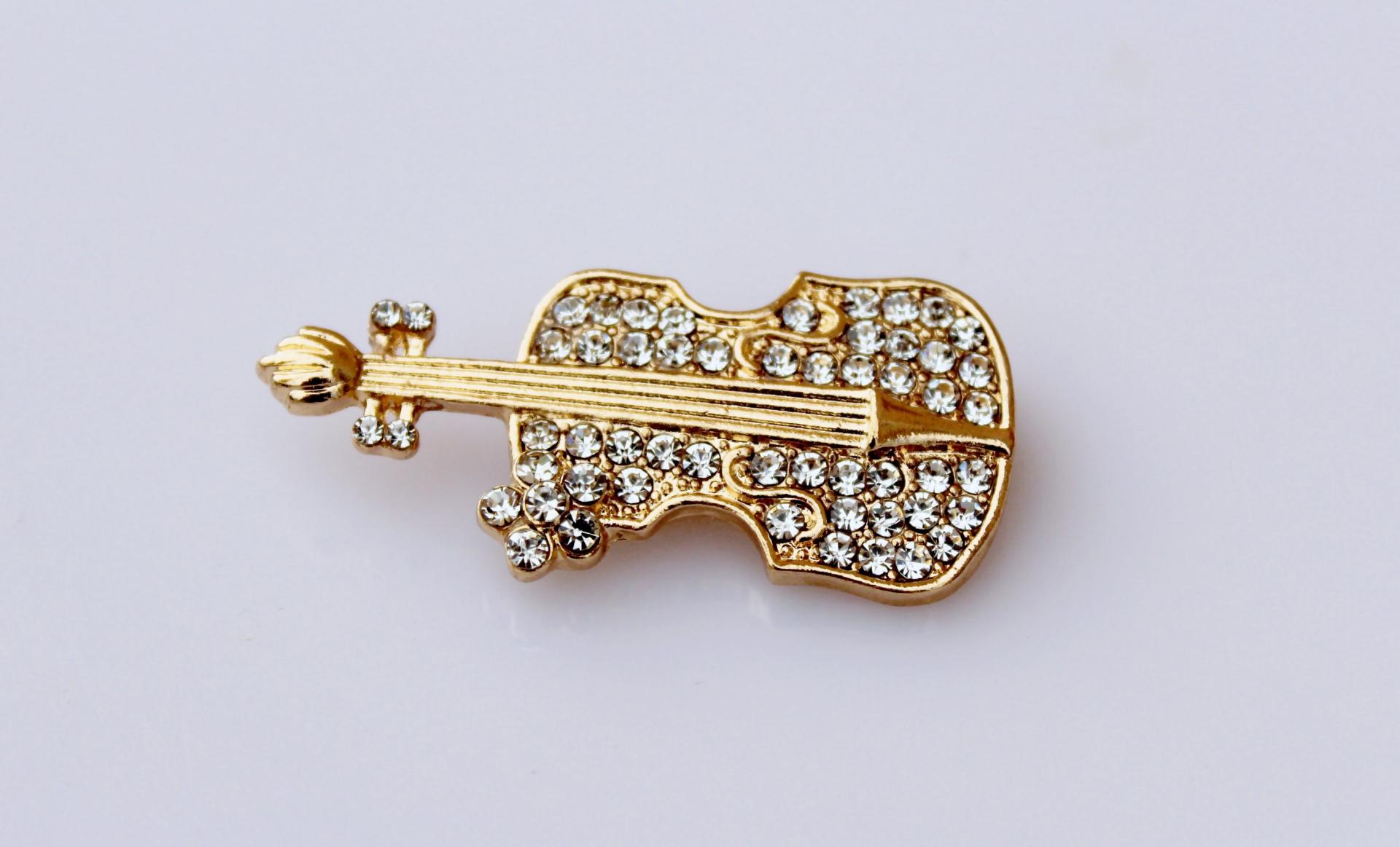 Violin Pin Brooch