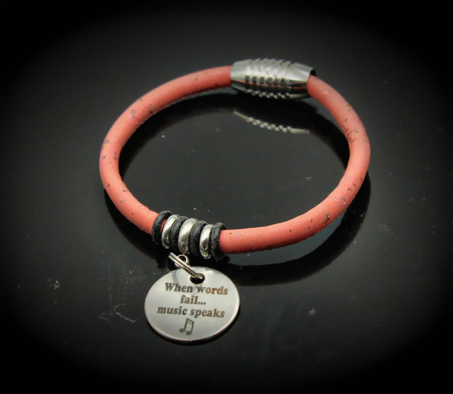 Red Wine Cork Music Bracelet From Chrissie C