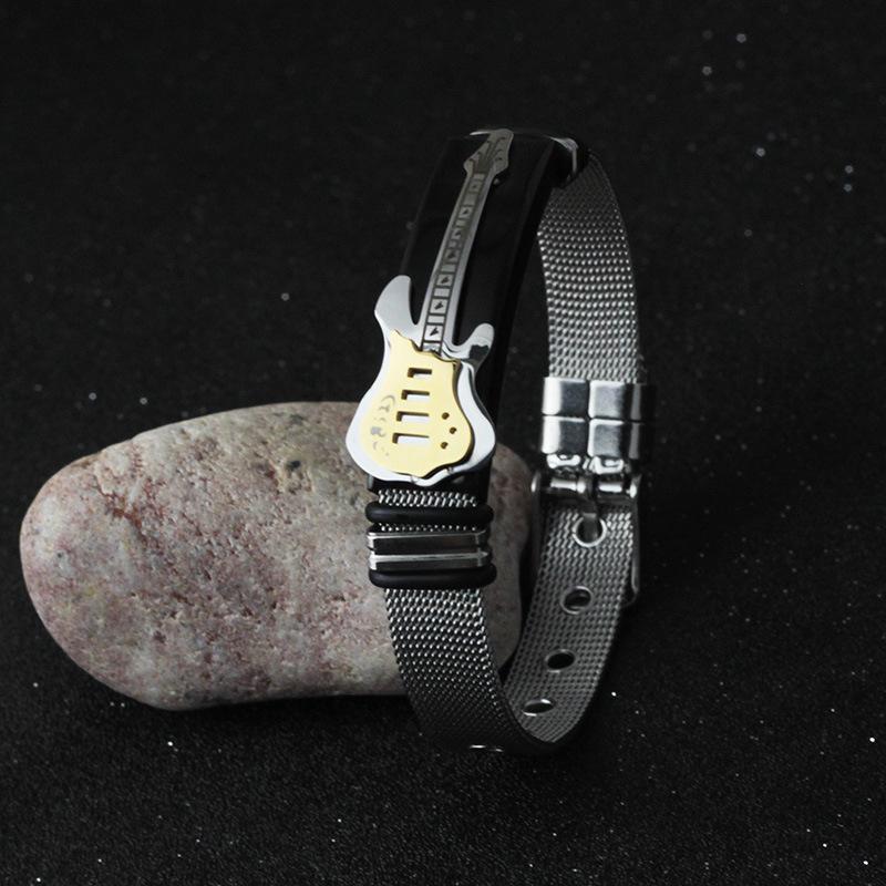 Guitar Bracelet Stainless Steel Mesh Strap