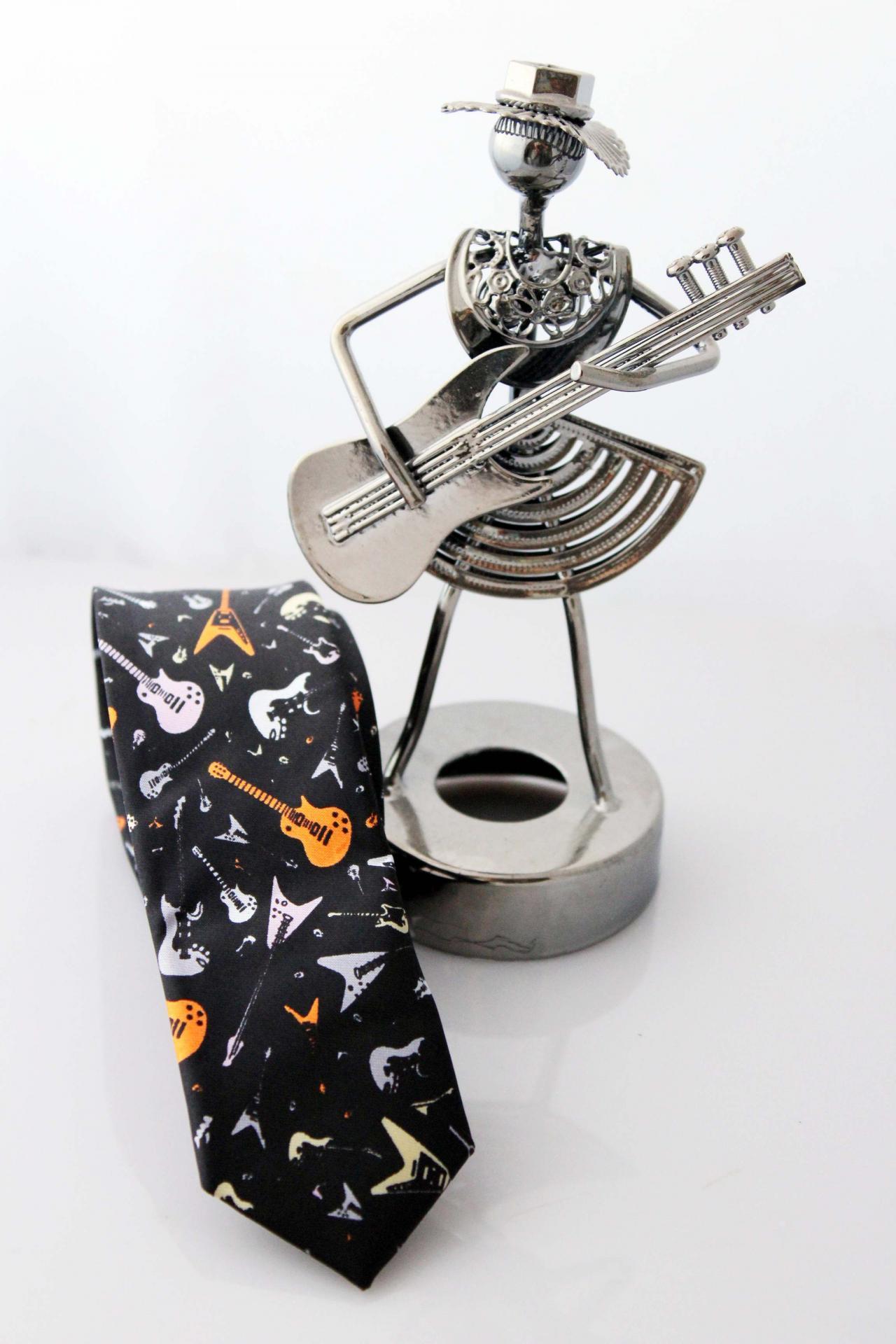 Guitar Tie -Music Note Tie 