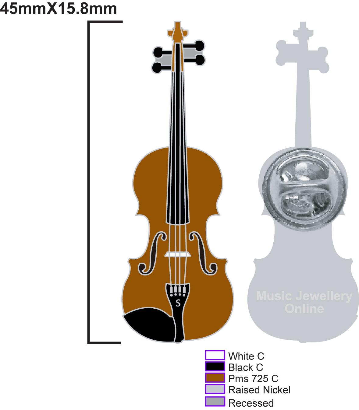 Violin Pin Badge