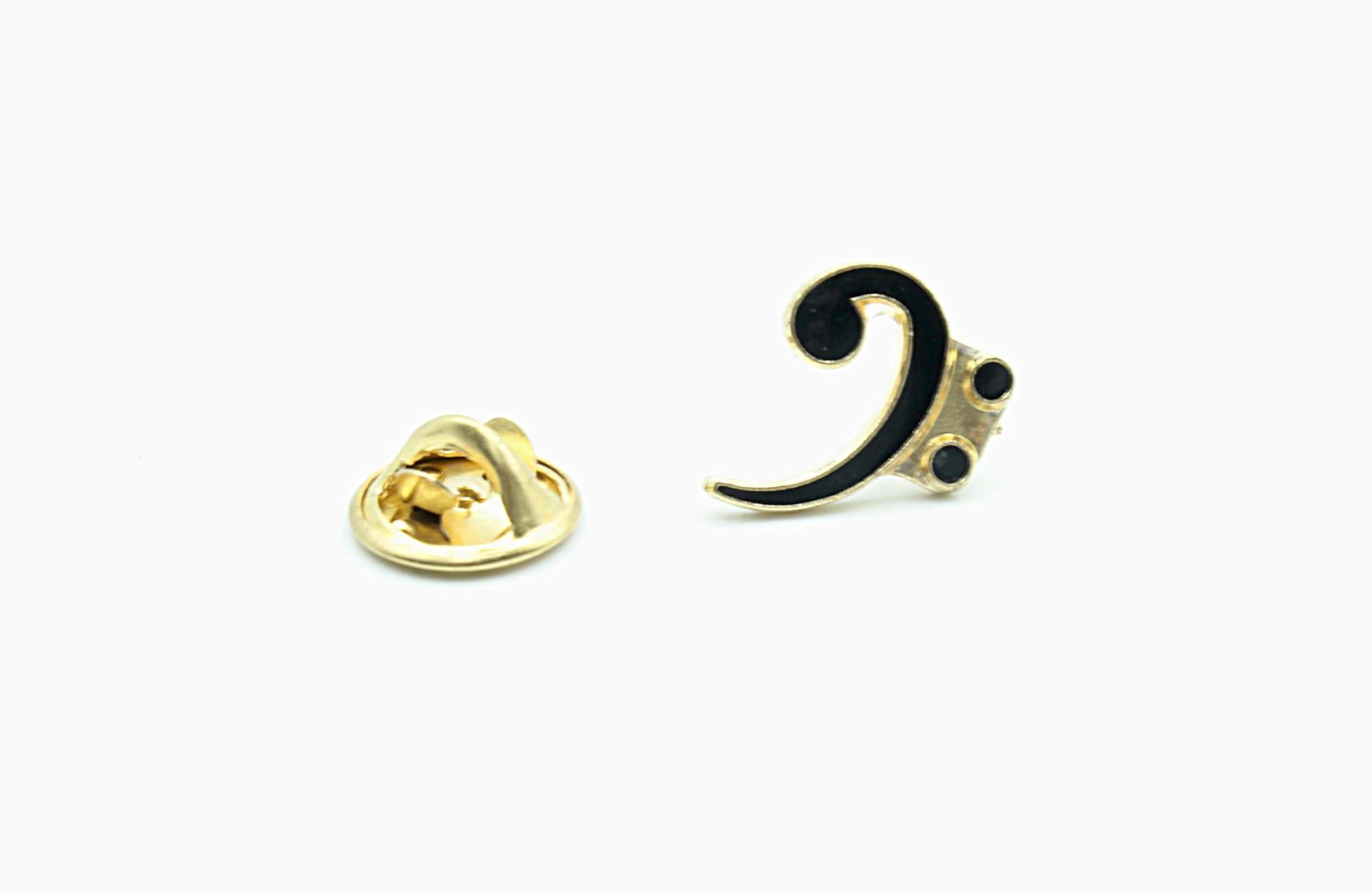 Bass Clef Pin Brooch