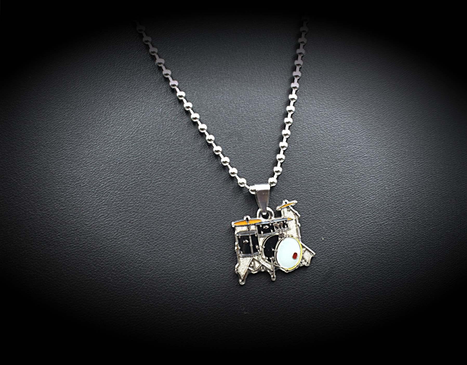 Drum Kit Pendant Necklace