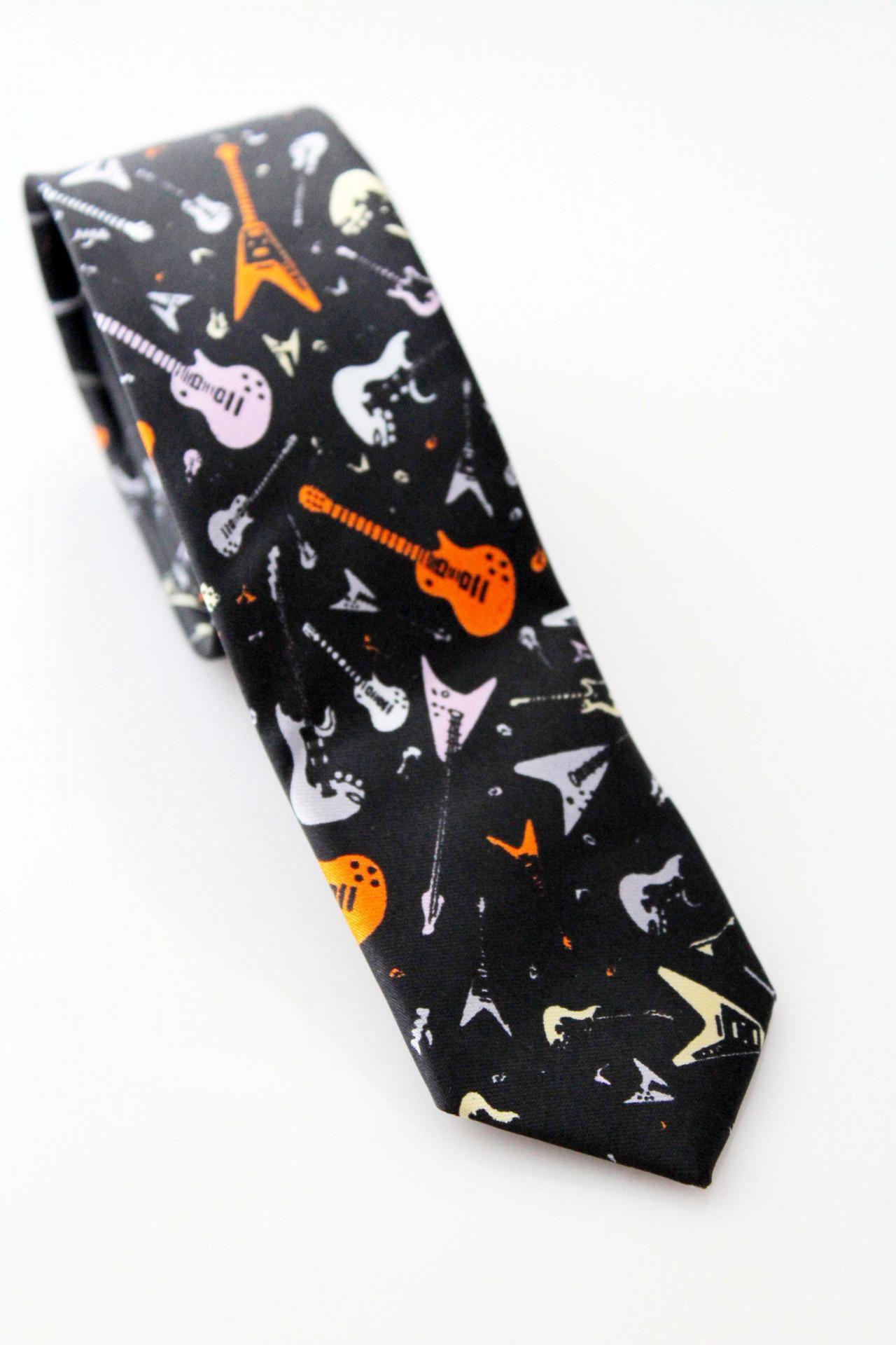 Guitar Tie -Music Note Tie 