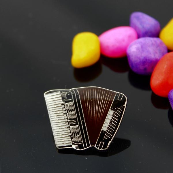 Accordion Musical Instrument Pin Badge