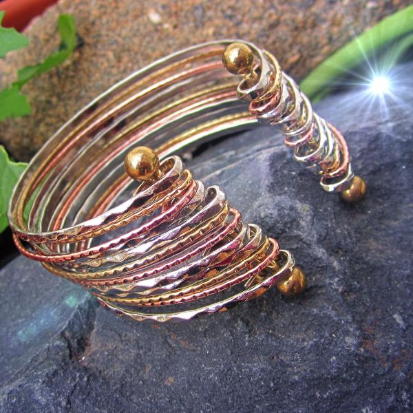 Ethnic Copper Twisted Cuff Bangle