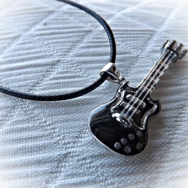 Guitar Pendant - Stone Guitar with Stones and Nylon Strings