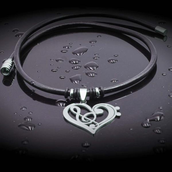 Heart Choker Treble Clef & Bass Clef Design