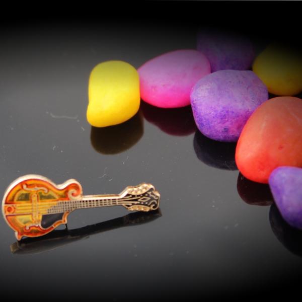 Mandolin Musical Instrument Pin Badge