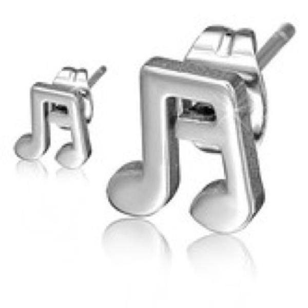 music note stud earrings