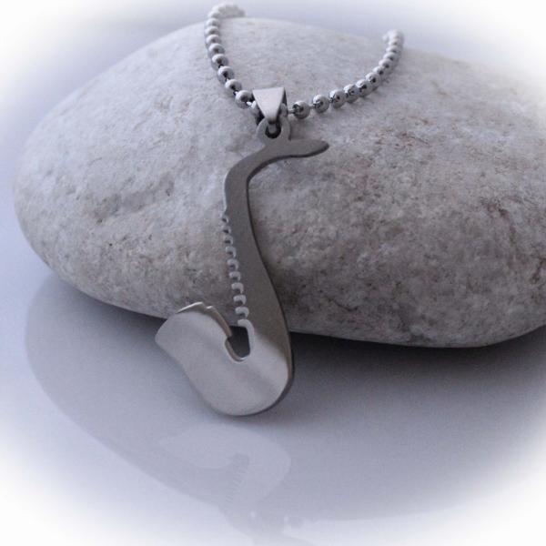 Saxophone Pendant - Stainless Steel