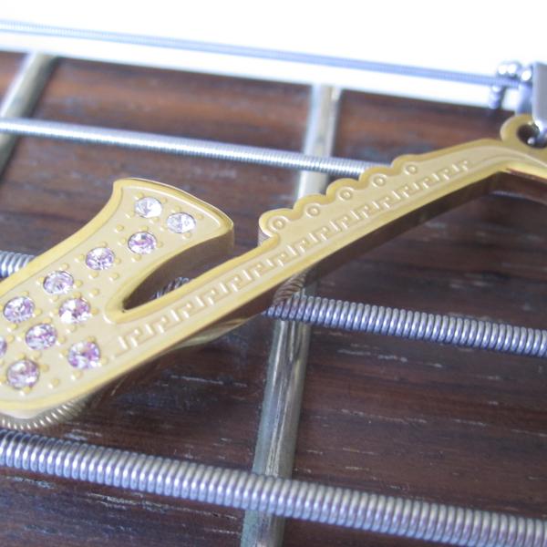 Gold Sax Pendant  2-tone