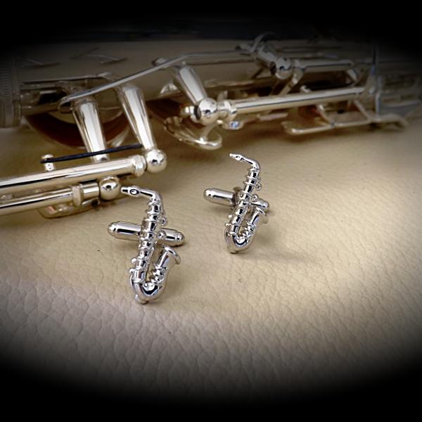 sax cufflinks