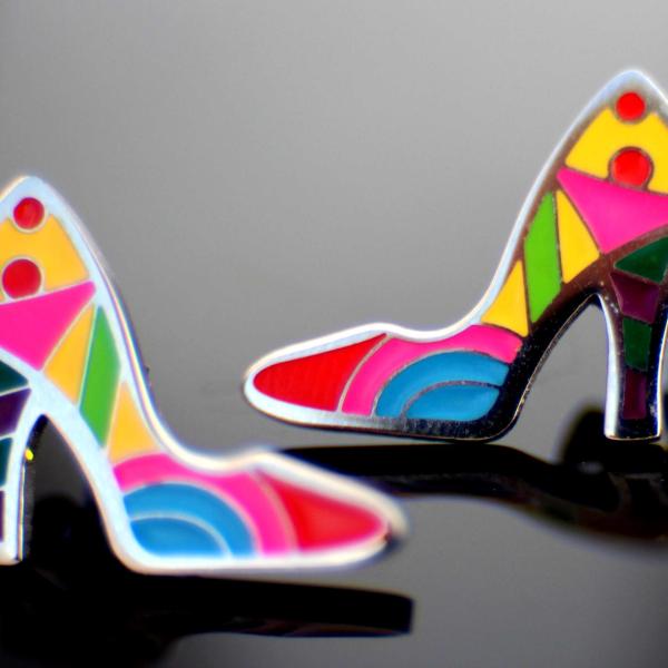 High Heel Colourful Shoe Earrings