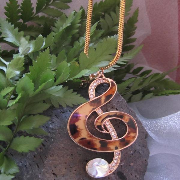 Treble Clef Leopard Necklace