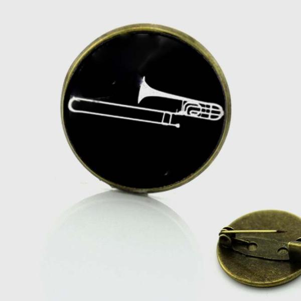 Trombone Pin Badge