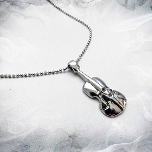 Viola/Double Bass Pendant in Stainless Steel