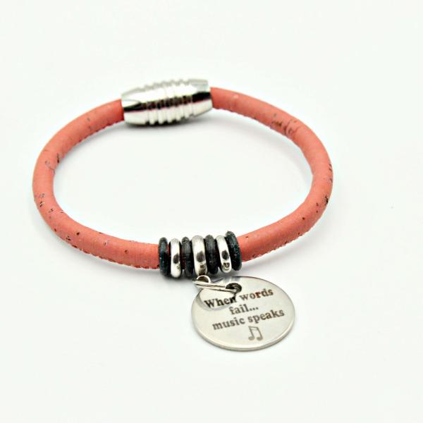 Red Wine Cork Music Bracelet From Chrissie C