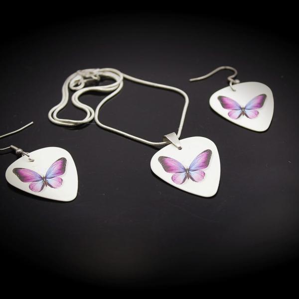 Guitar Pick With Butterfly Jewellery