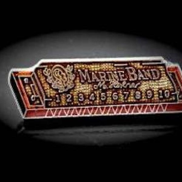 Harmonica Musical Instrument Pin Badge