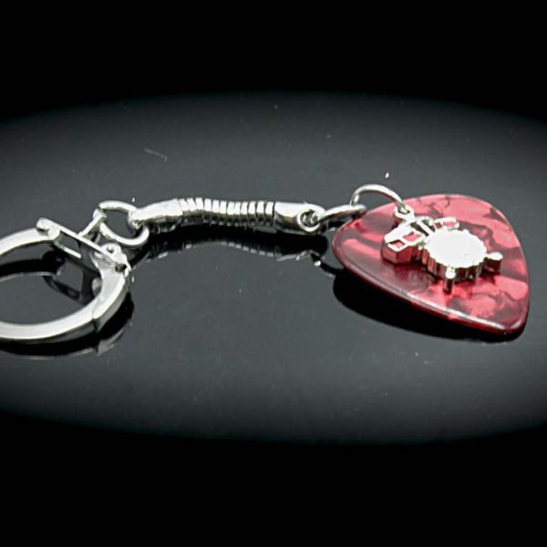 Drum Kit Guitar Pick Keychain