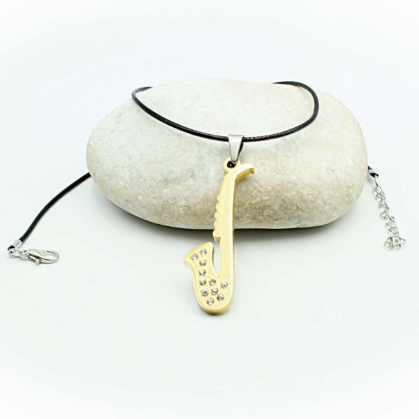 Sax Pendant in Gold - Stainless Steel